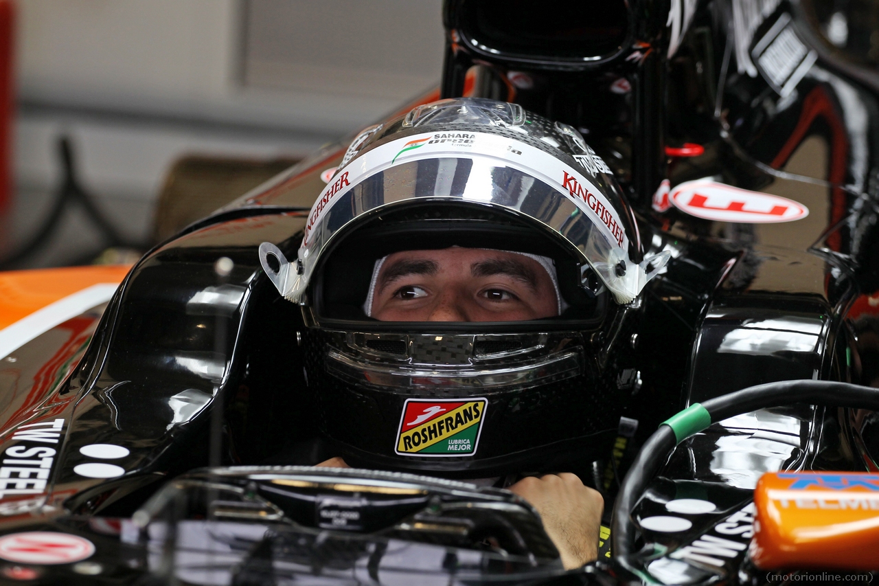 Sergio Perez (MEX) Sahara Force India F1 VJM07.
28.01.2014. Formula One Testing, Day One, Jerez, Spain.