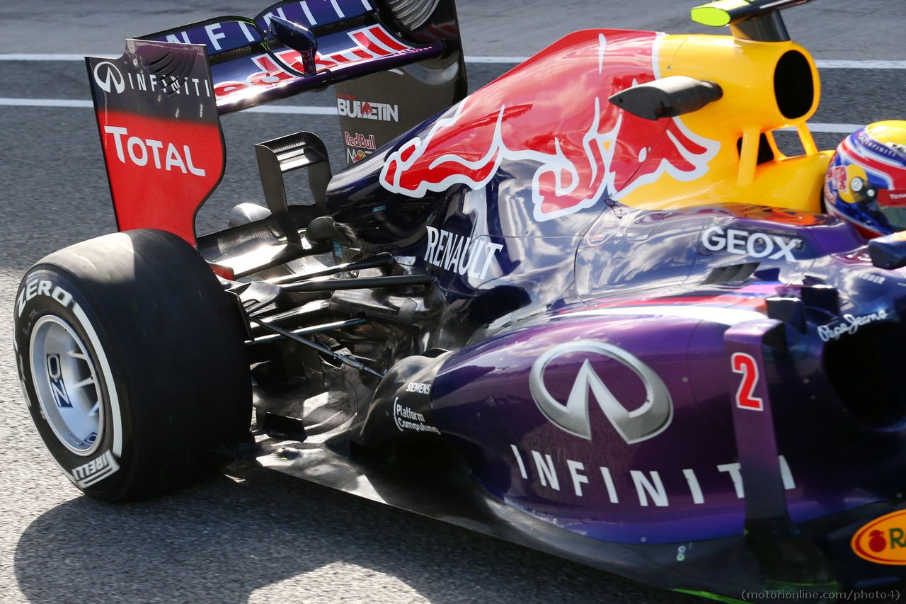 Mark Webber (AUS) Red Bull Racing RB9 rear suspension.
06.02.2013. 