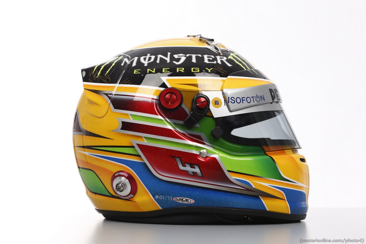 The helmet of Lewis Hamilton (GBR) Mercedes AMG F1.
06.02.2013. 