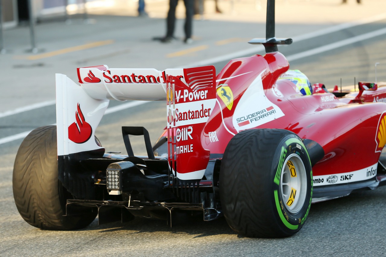 Felipe Massa (BRA) Ferrari F138 rear wing and rear diffuser.

