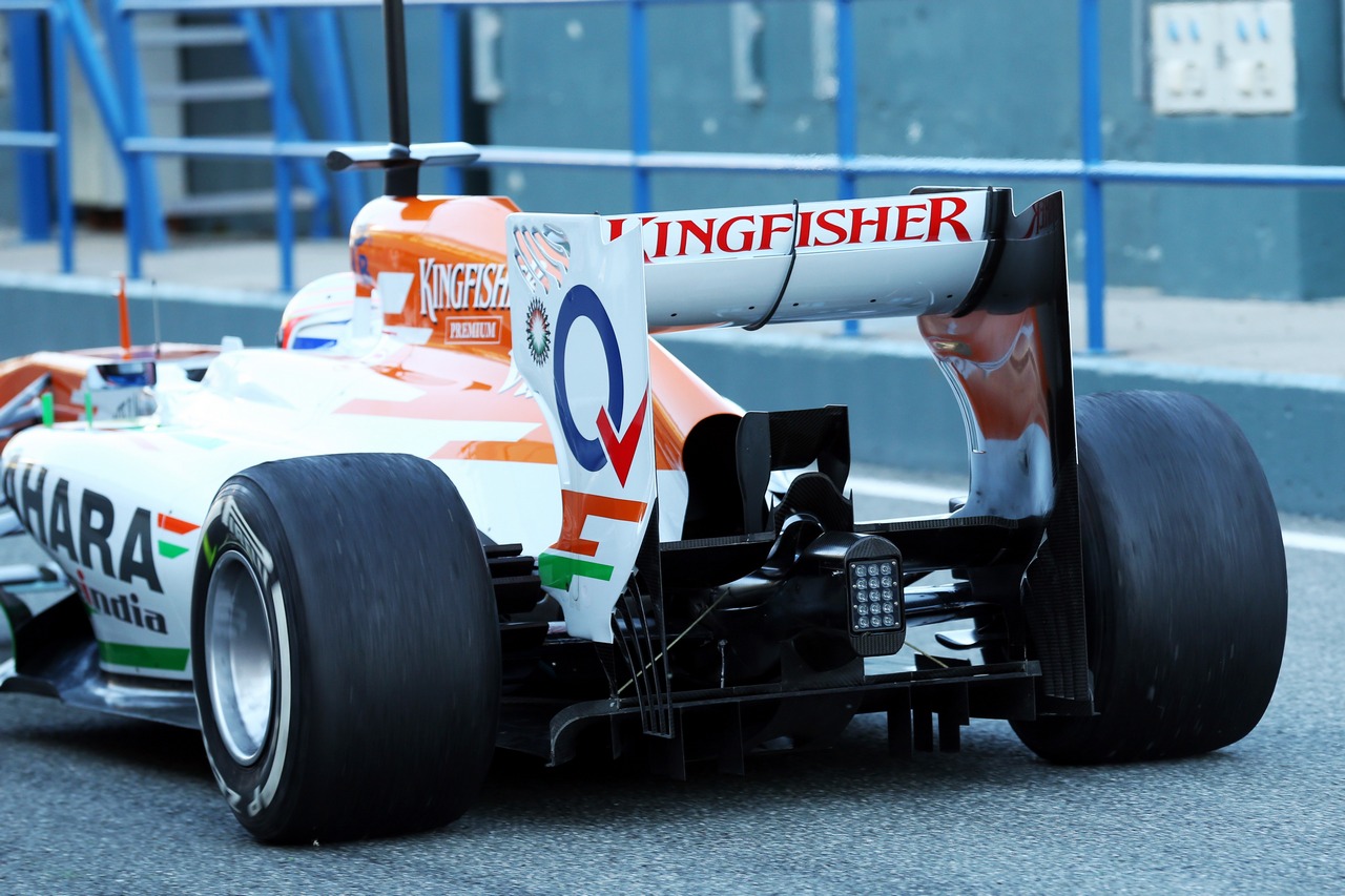 Paul di Resta (GBR) Sahara Force India VJM06 rear diffuser.
