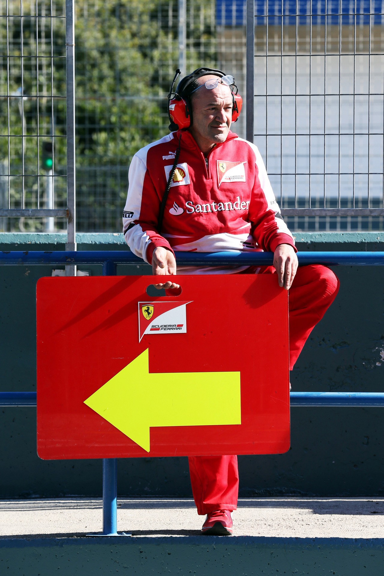Ferrari pit board holder.
