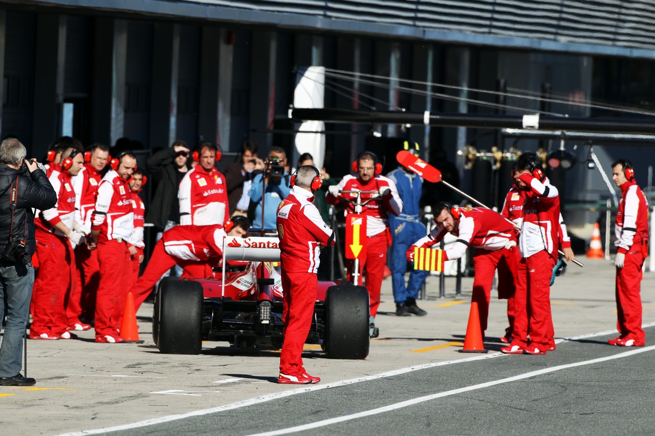 Felipe Massa (BRA) Ferrari F138 in the pits.

