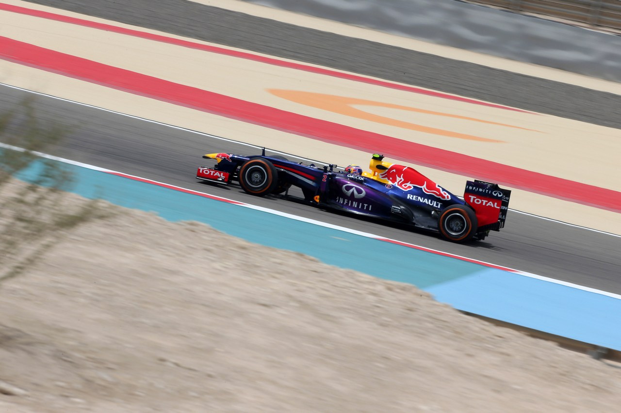 19.04.2013- Free Practice 1, Mark Webber (AUS) Red Bull Racing RB9 