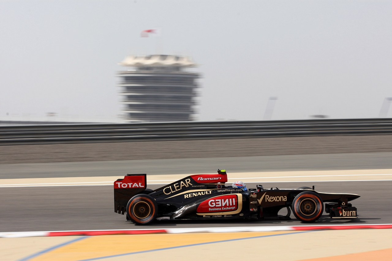 19.04.2013- Free Practice 2, Romain Grosjean (FRA) Lotus F1 Team E21 