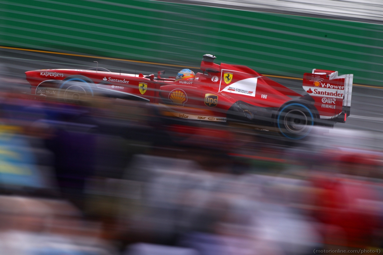 16.03.2013- Qualifying, Fernando Alonso (ESP) Scuderia Ferrari F138 