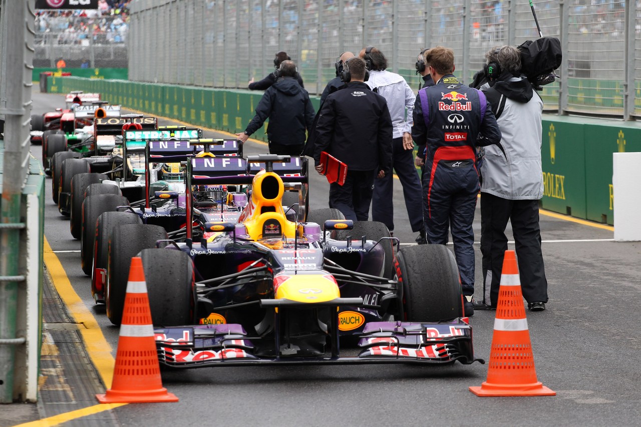 17.03.2013- Qualifying, Sebastian Vettel (GER) Red Bull Racing RB9 pole position