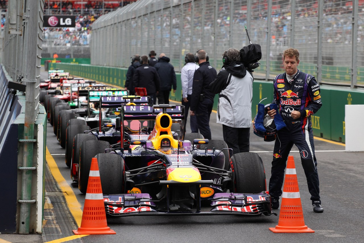 17.03.2013- Qualifying, Sebastian Vettel (GER) Red Bull Racing RB9 pole position