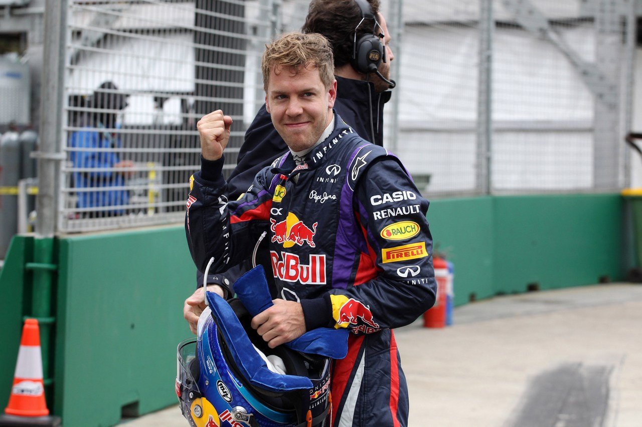 17.03.2013- Qualifying, Sebastian Vettel (GER) Red Bull Racing RB9 pole position