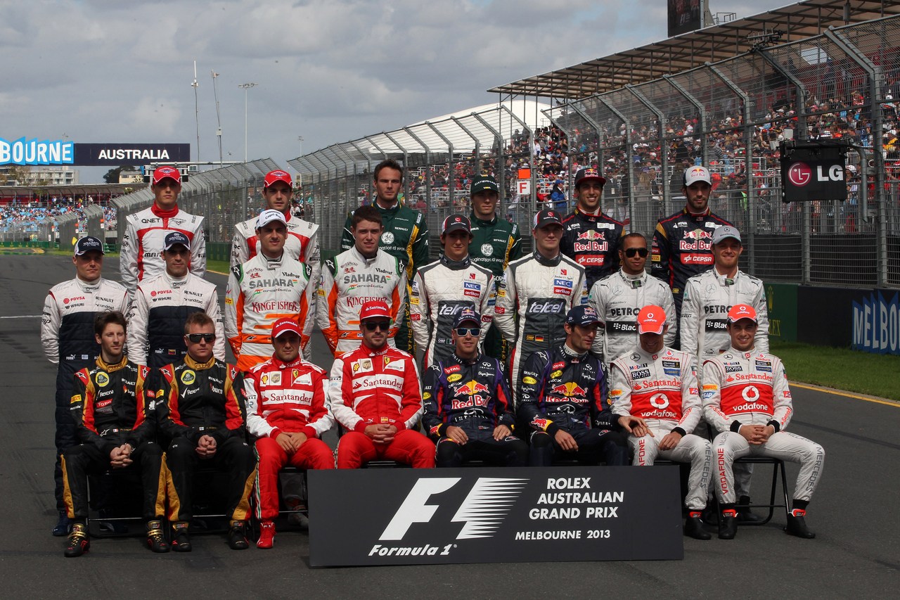 17.03.2013- Drivers F1 2013 photograph
