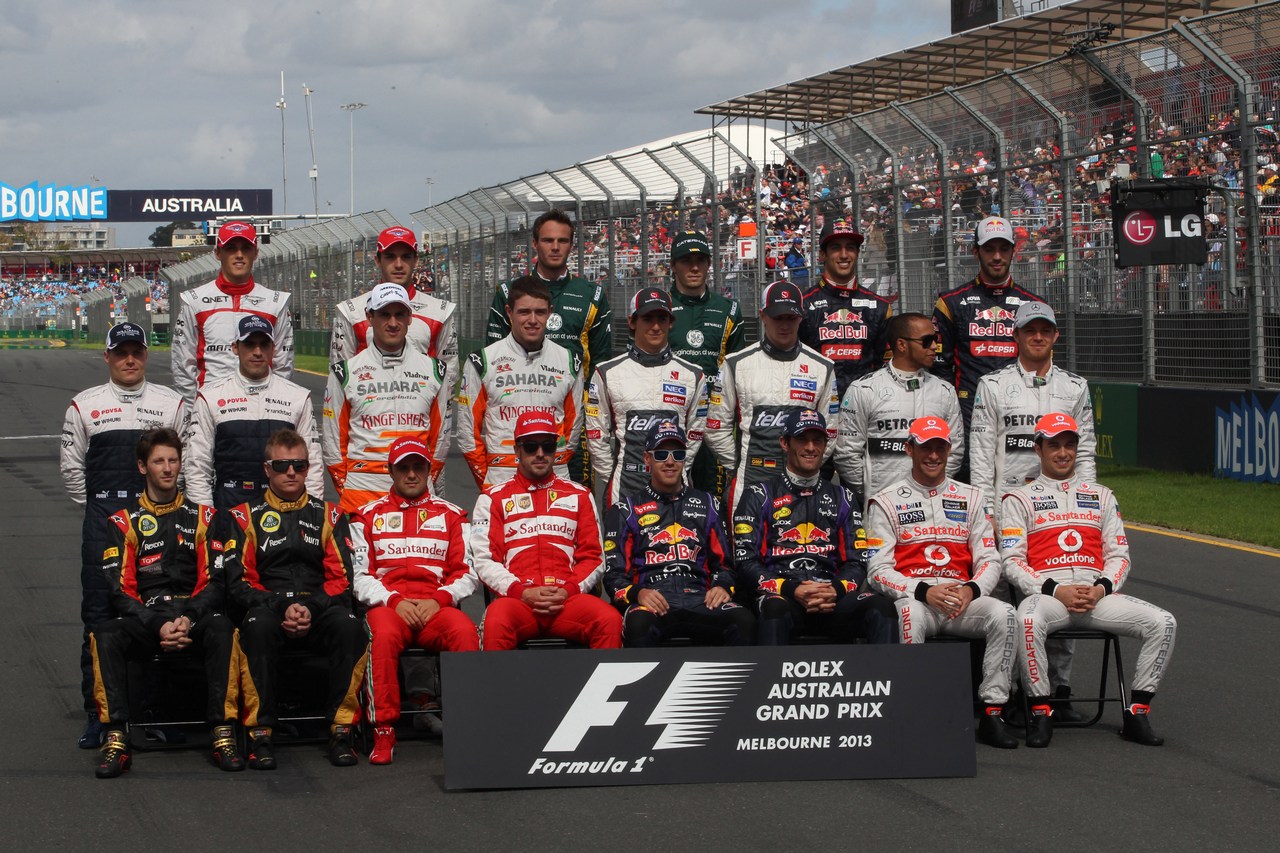 17.03.2013- Drivers F1 2013 photograph