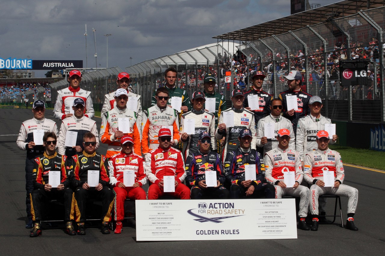 17.03.2013- Drivers F1 2013 photograph