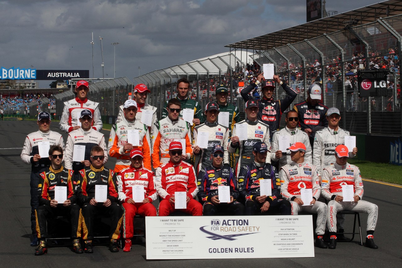 17.03.2013- Drivers F1 2013 photograph