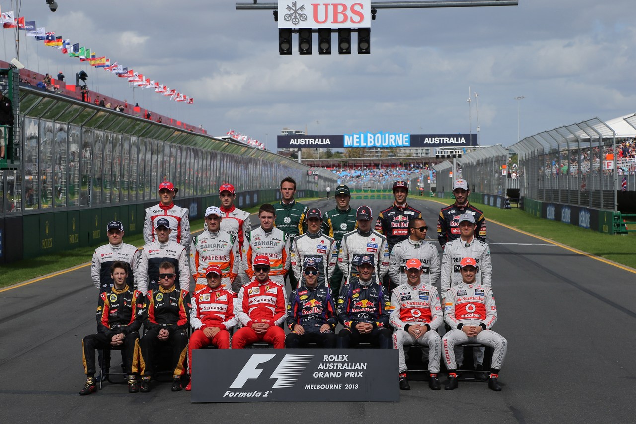 17.03.2013- Drivers F1 2013 photograph