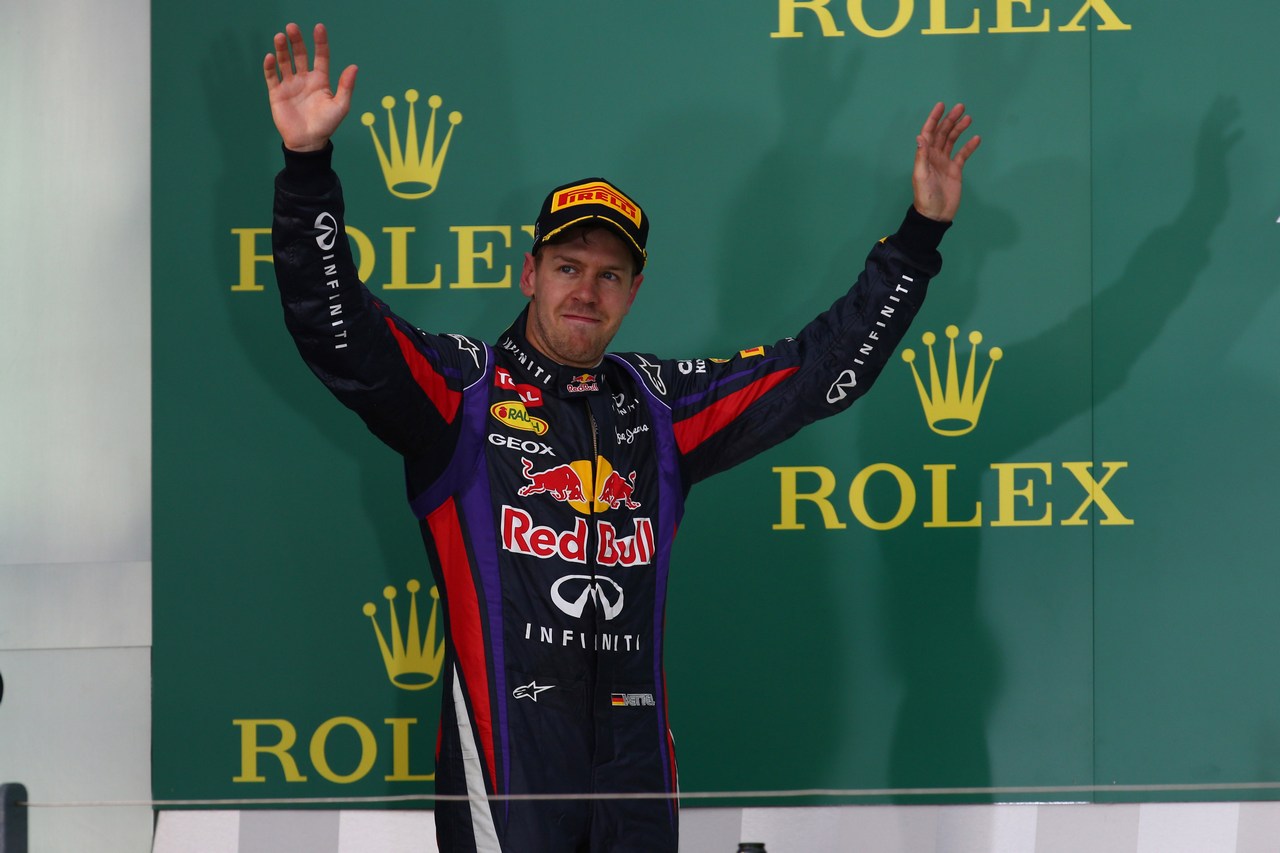 17.03.2013- Race, 3rd position Sebastian Vettel (GER) Red Bull Racing RB9 