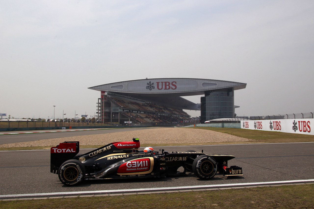 12.04.2013 – Freies Training 1, Romain Grosjean (FRA) Lotus F1 Team E21