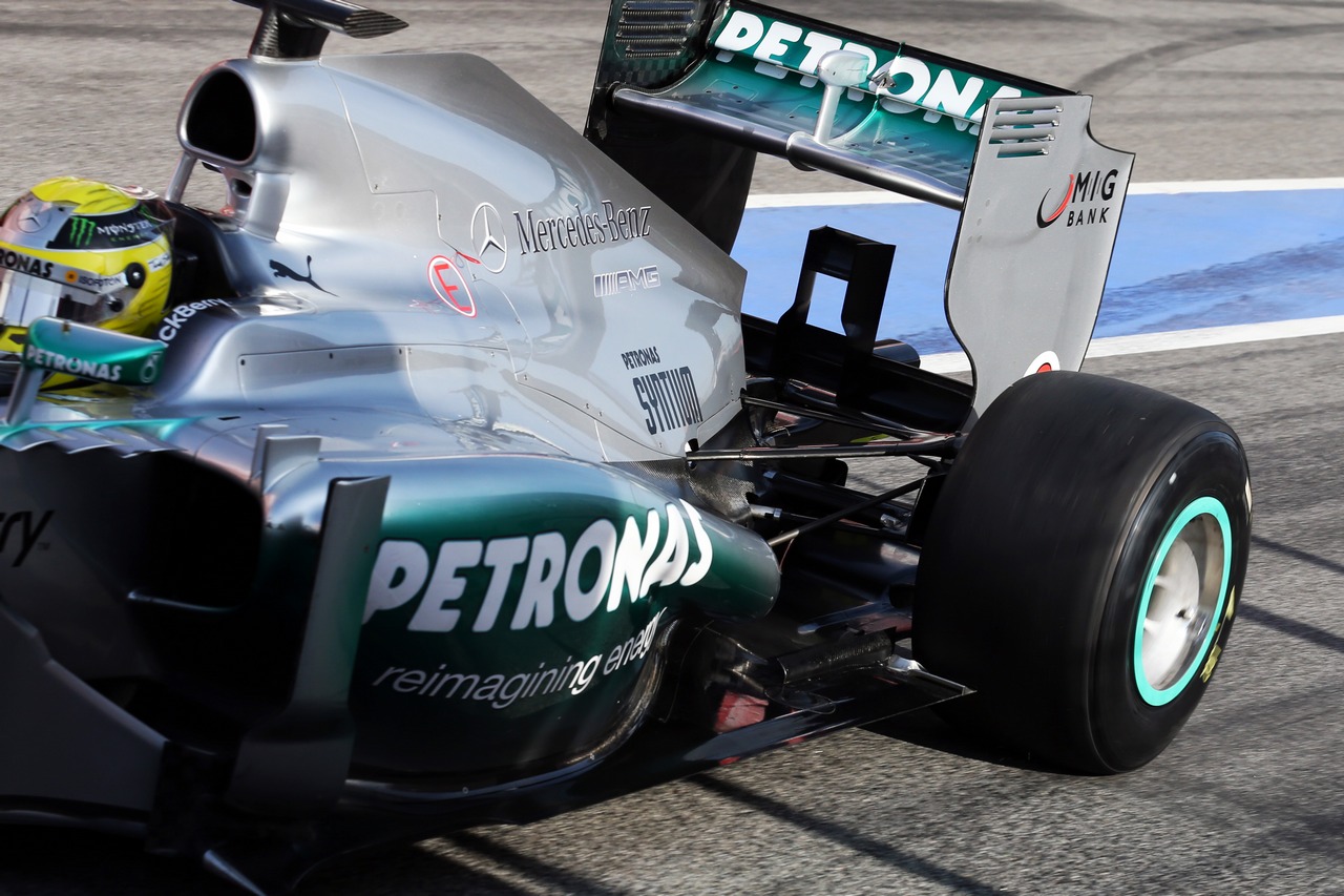 Nico Rosberg (GER) Mercedes AMG F1 W04 rear suspension.
03.03.2013. 