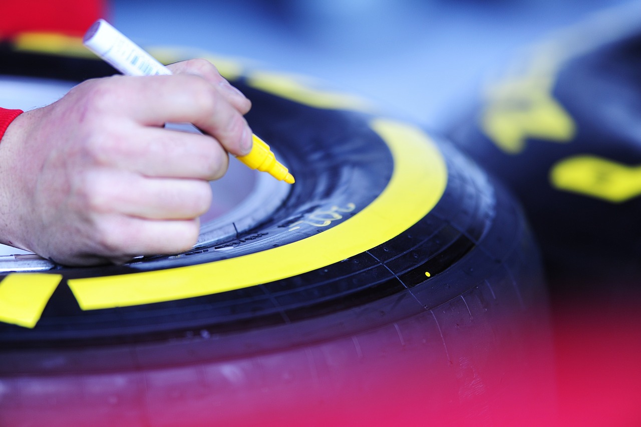 Pirelli tyre marking.
