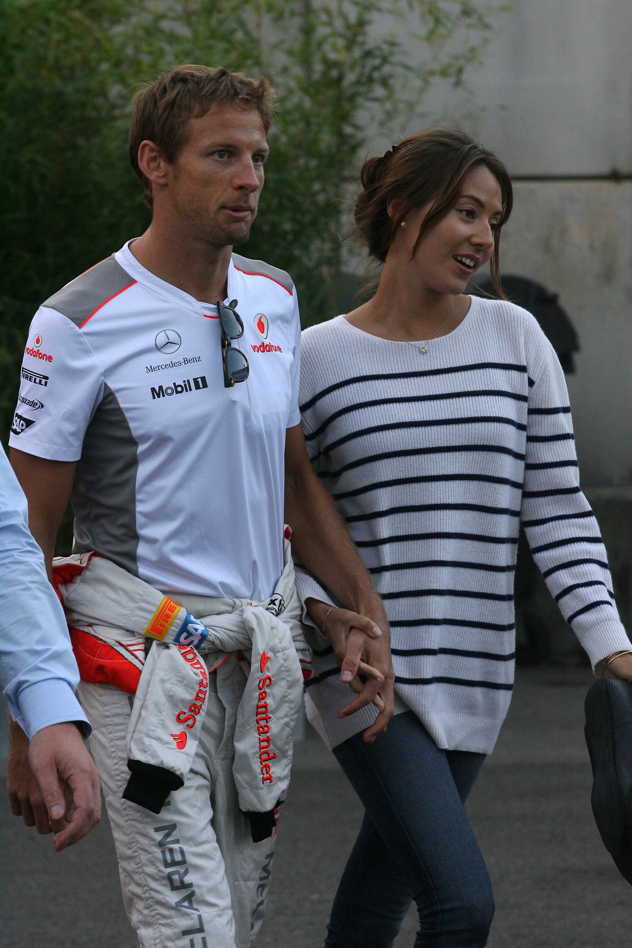 30.08.2012- Jenson Button (GBR) McLaren Mercedes MP4-27 and his girlfriend Jessica Michibata (GBR)