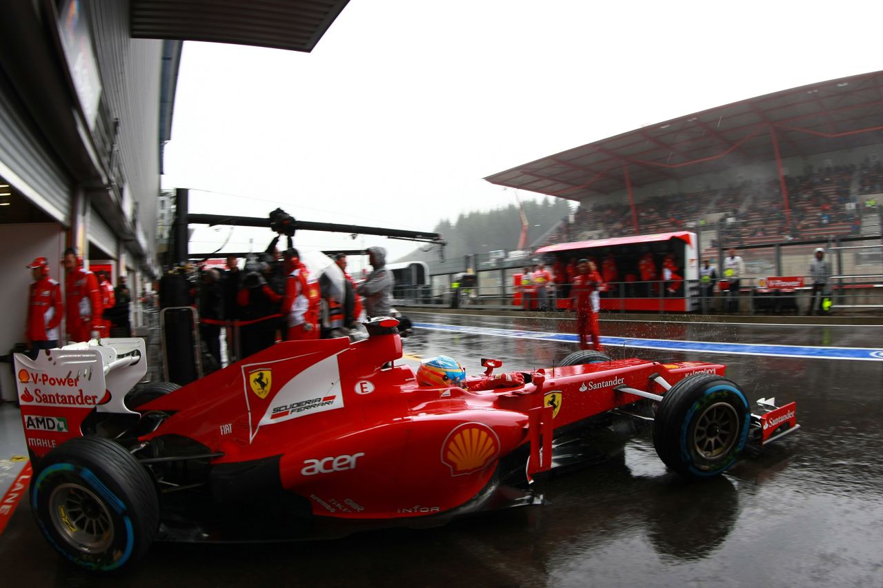 31.08.2012- Free Practice 1, Fernando Alonso (ESP) Scuderia Ferrari F2012 