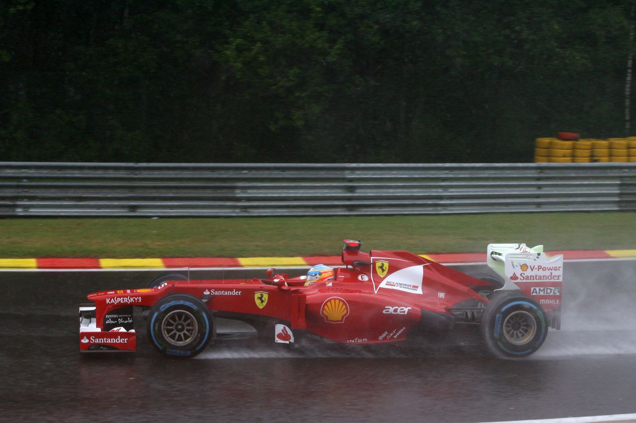 31.08.2012- Free Practice 2, Fernando Alonso (ESP) Scuderia Ferrari F2012 