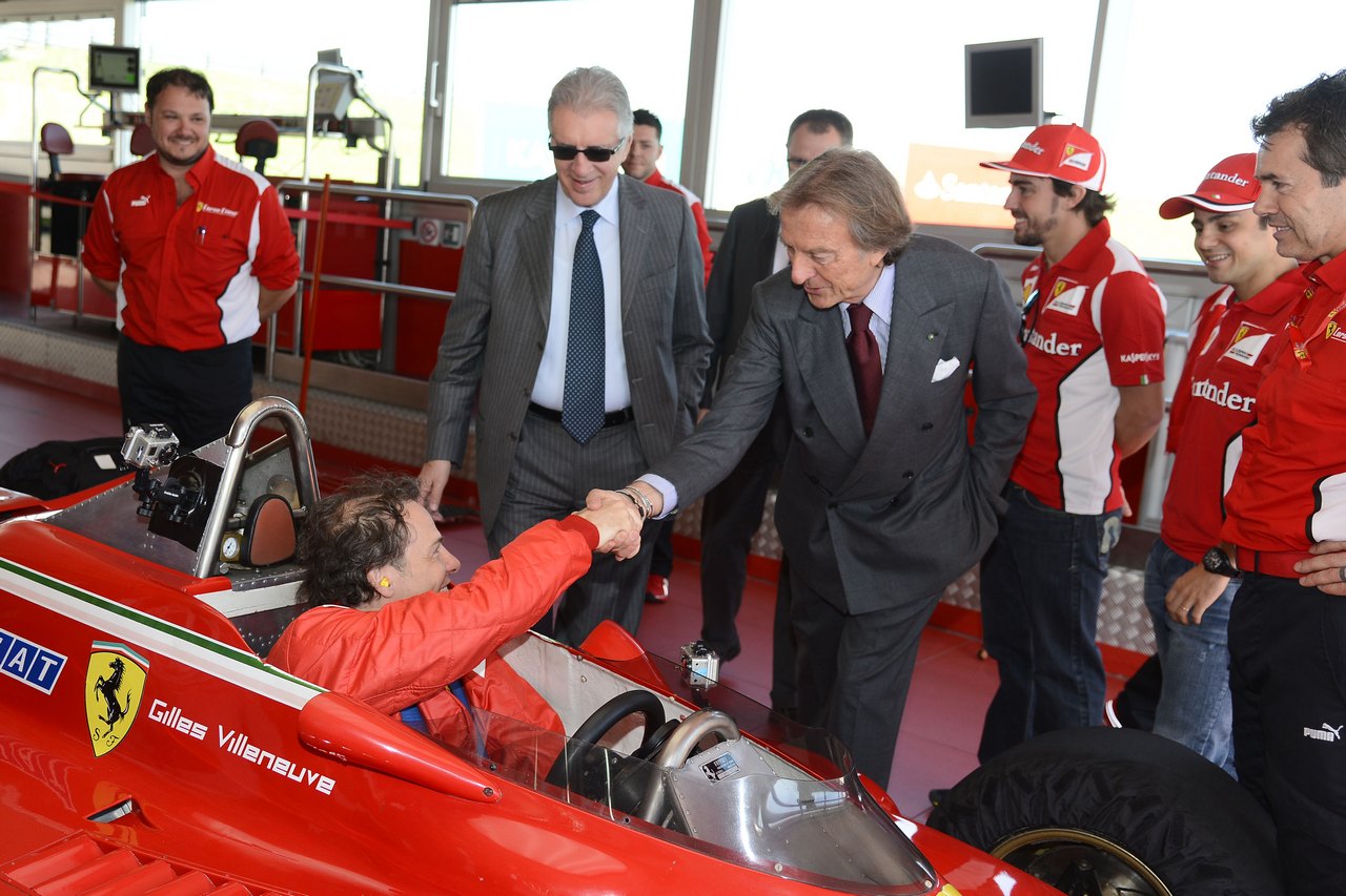 Jacques Villeneuve ricorda il padre Gilles a Fiorano con la Ferrari
