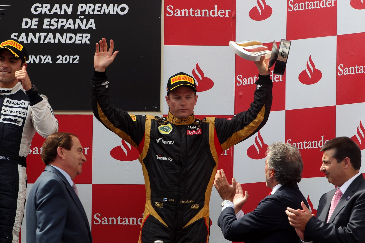 13.05.2012- Race, 3rd position Kimi Raikkonen (FIN) Lotus F1 Team E20 