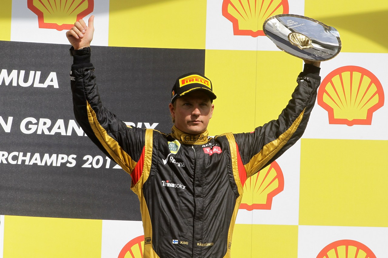 02.09.2012- Race, 3rd position Kimi Raikkonen (FIN) Lotus F1 Team E20