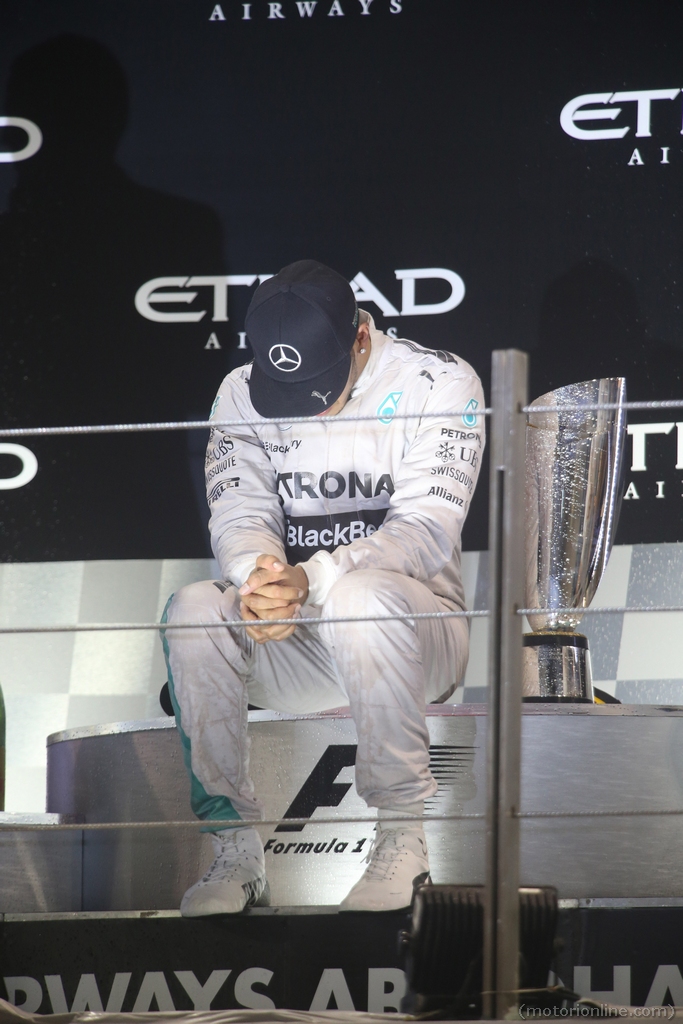 23.11.2014- Race, Lewis Hamilton (GBR) Mercedes AMG F1 W05 race winner and F1 World Champion 2014