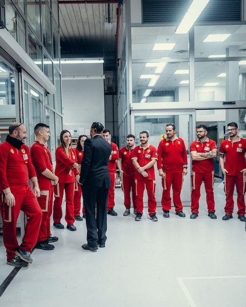 Lewis Hamilton in Ferrari