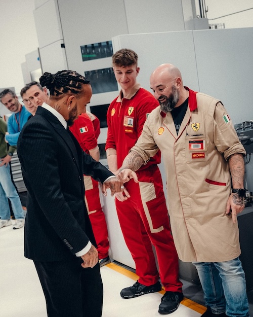 Lewis Hamilton in Ferrari