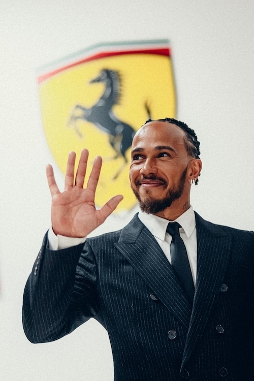 Lewis Hamilton in Ferrari