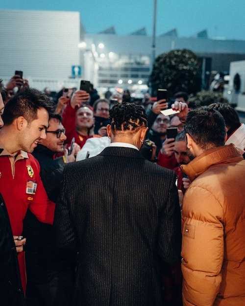 Lewis Hamilton in Ferrari