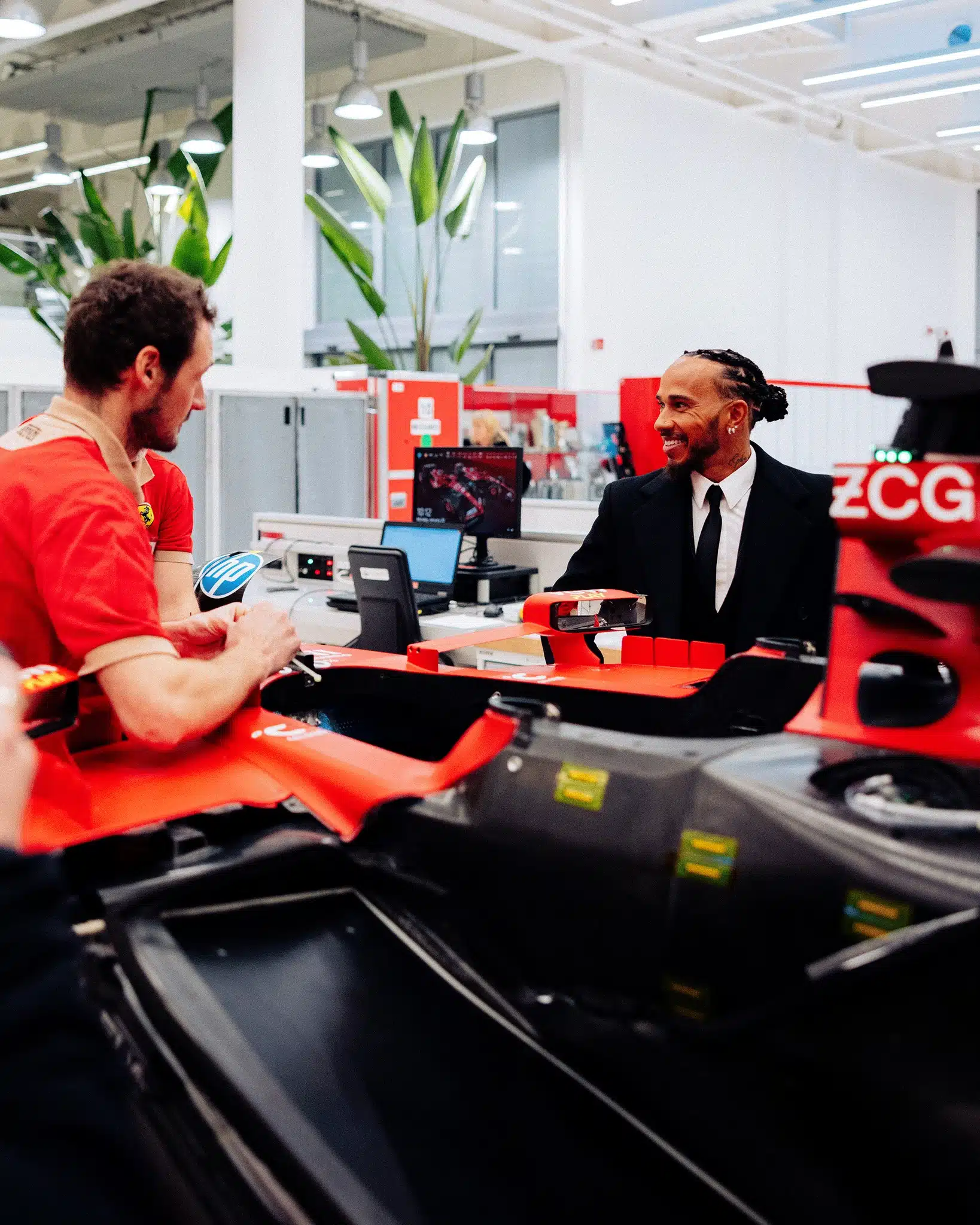 Lewis Hamilton in Ferrari