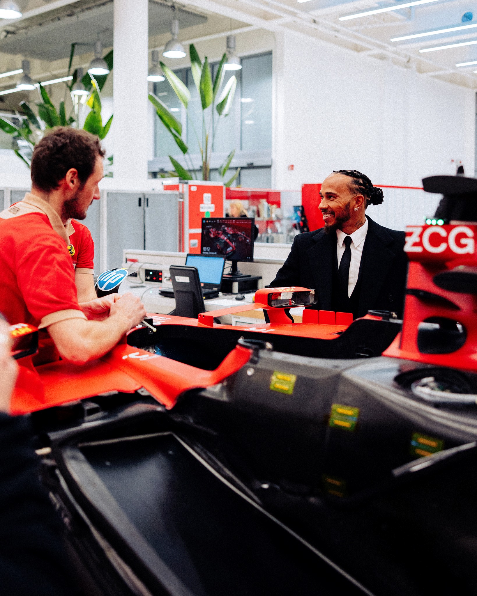 Lewis Hamilton in Ferrari
