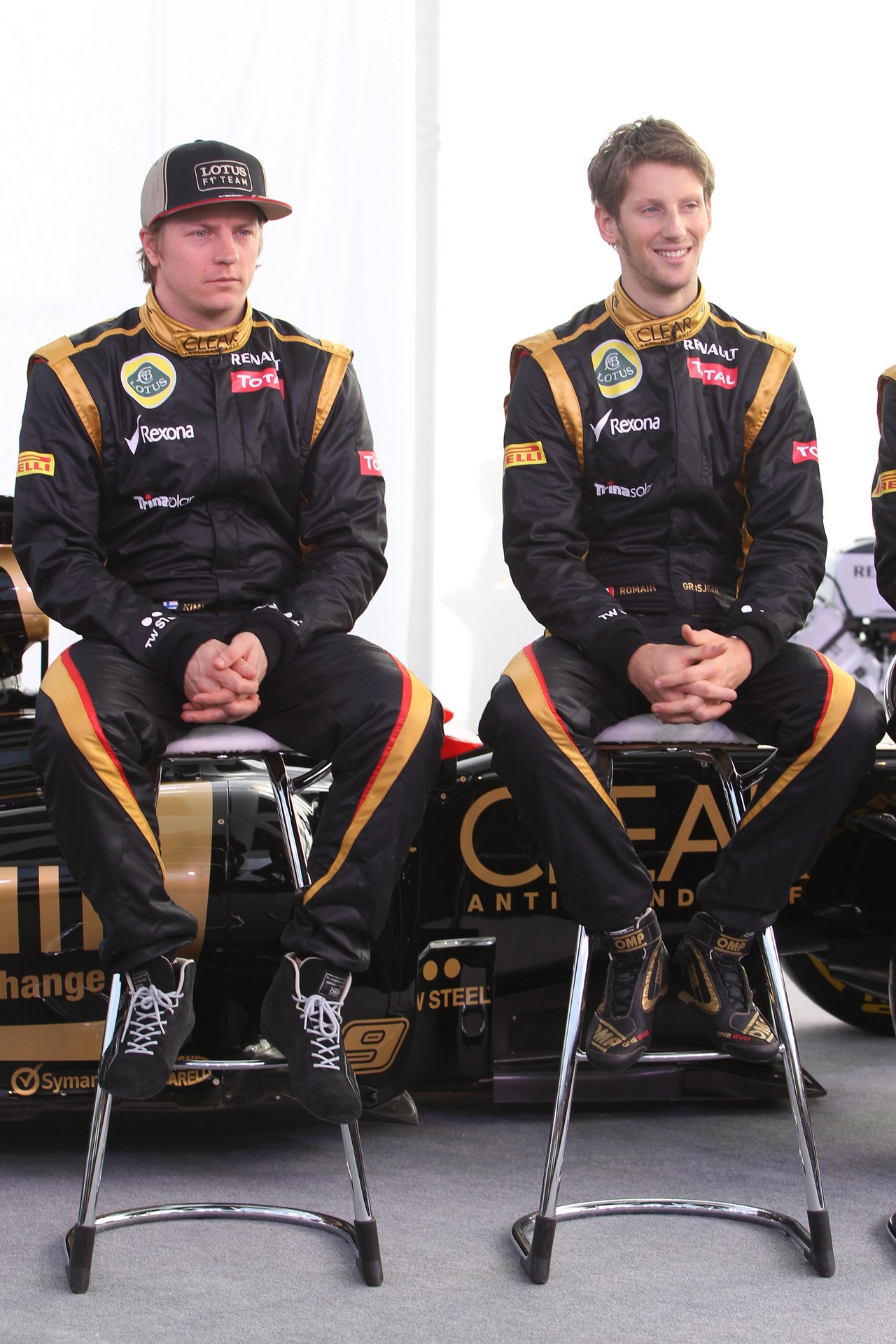 Kimi Raikkonen, Lotus Renault F1 Team and Romain Grosjean (FRA), Lotus Renault F1 Team - Lotus F1 Team E20 Launch 