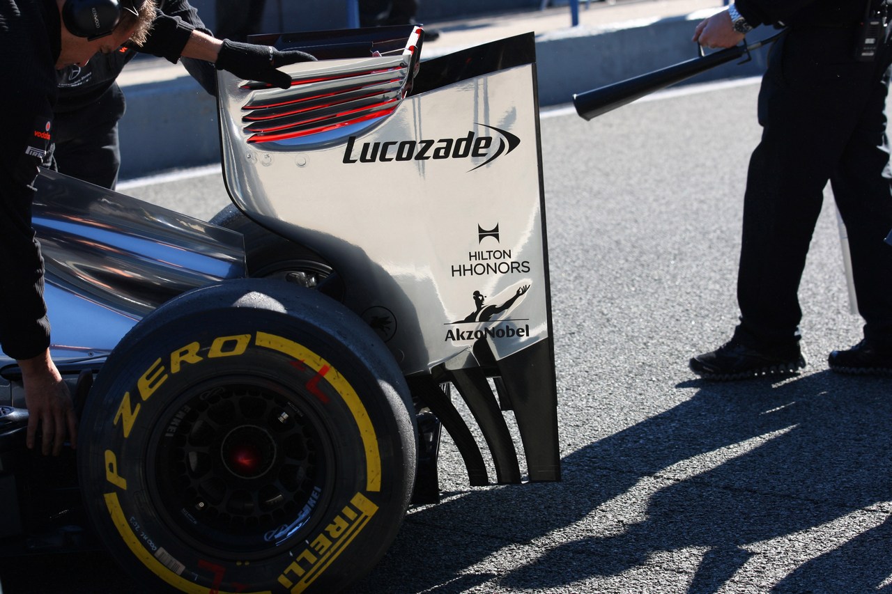 07.02.2012 Jerez, Spain,
Mclaren Rear wing end plate - Formula 1 Testing, day 1 - Formula 1 World Championship 