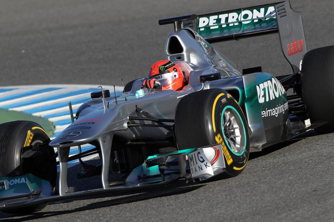 08.02.2012 Jerez, Spain,
Michael Schumacher (GER), Mercedes GP Petronas F1 Team  - Formula 1 Testing, day 1 - Formula 1 World Championship 