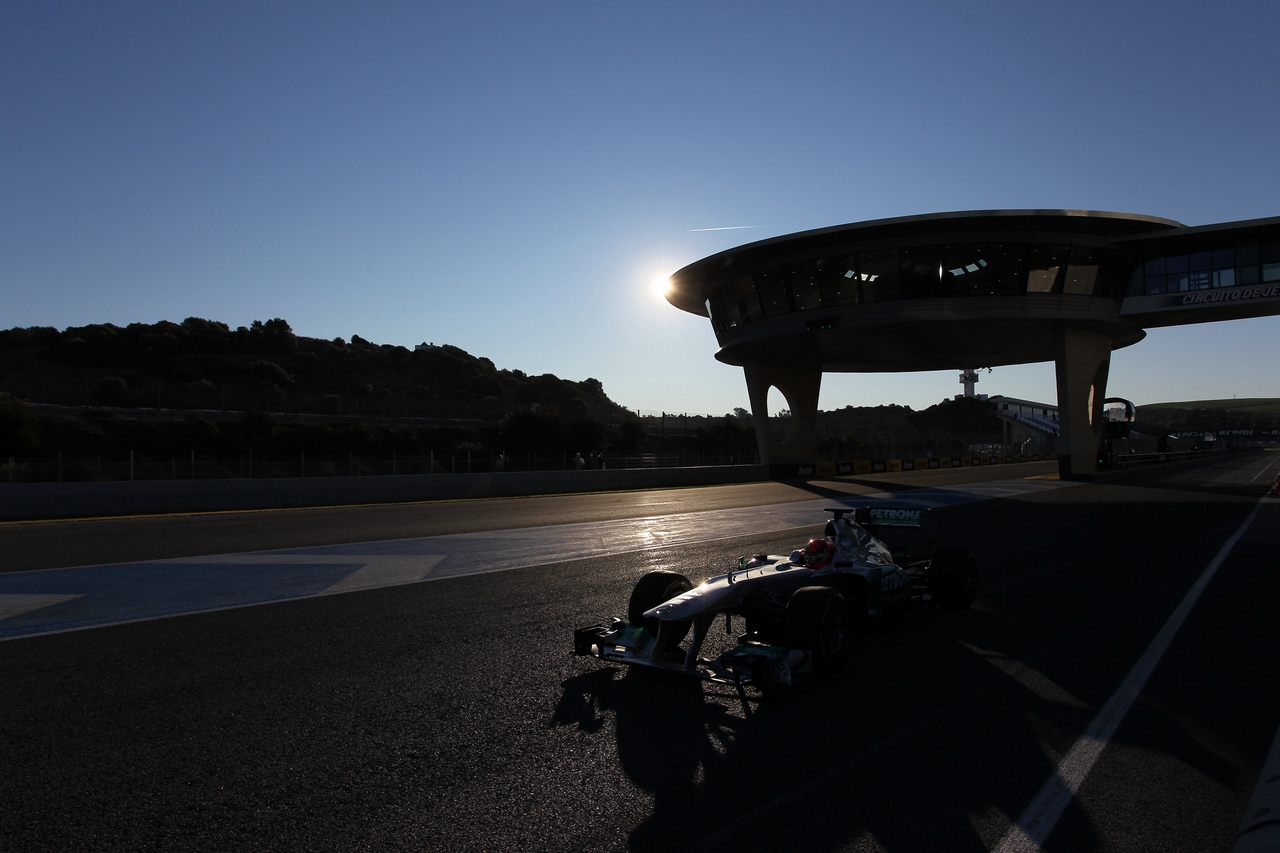 08.02.2012 Jerez, Spain,
Michael Schumacher (GER), Mercedes GP Petronas F1 Team  - Formula 1 Testing, day 1 - Formula 1 World Championship 