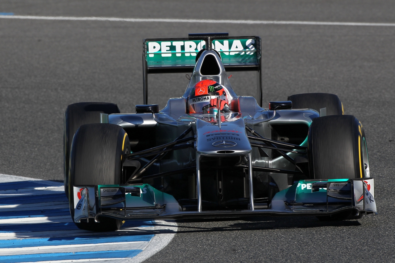 08.02.2012 Jerez, Spain,
Michael Schumacher (GER), Mercedes GP Petronas F1 Team  - Formula 1 Testing, day 1 - Formula 1 World Championship 
