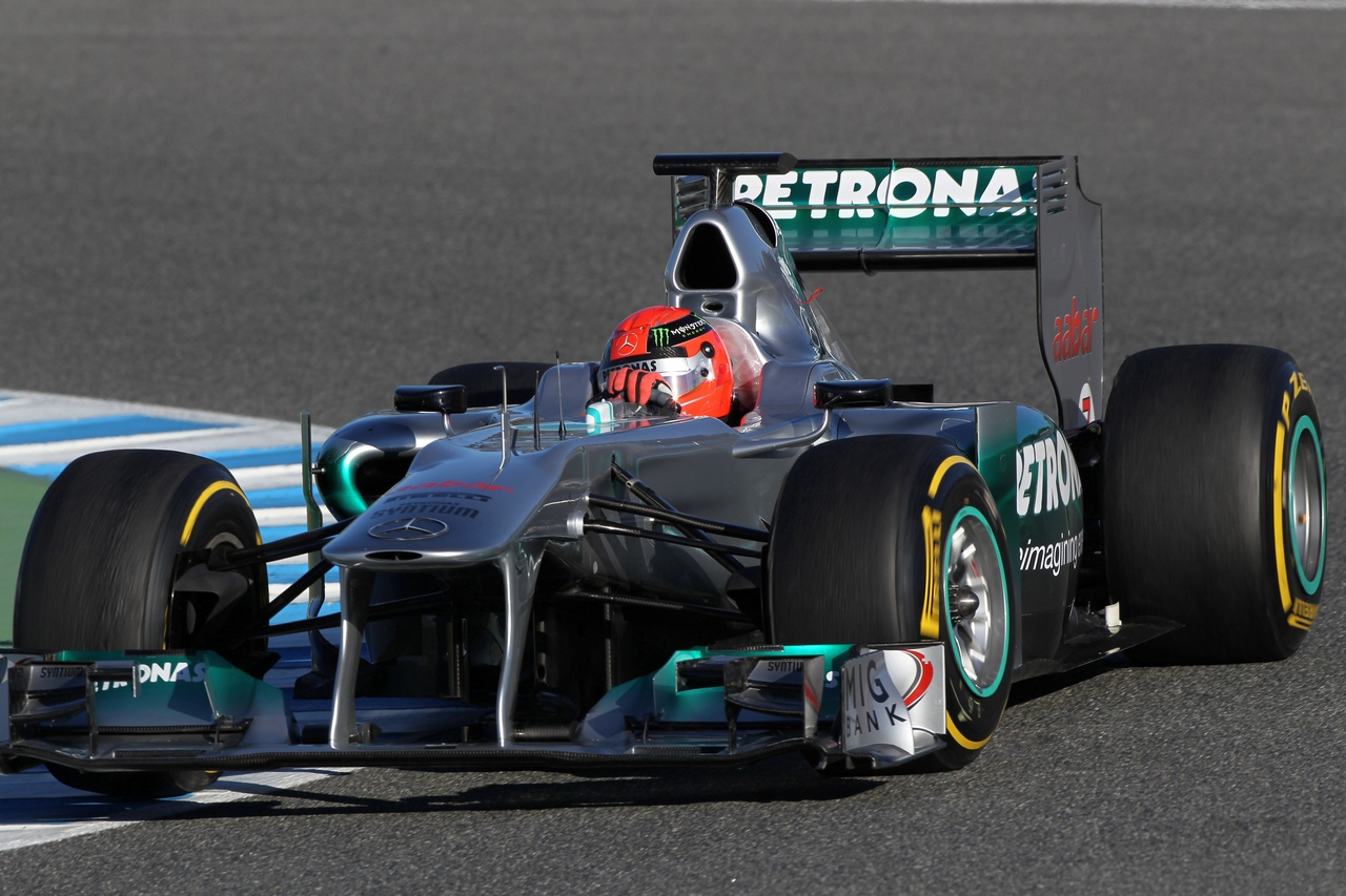 08.02.2012 Jerez, Spain,
Michael Schumacher (GER), Mercedes GP Petronas F1 Team  - Formula 1 Testing, day 1 - Formula 1 World Championship