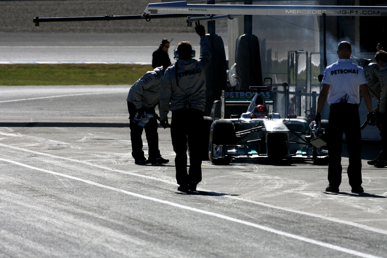 08.02.2012 Jerez, Spain,
Michael Schumacher (GER), Mercedes GP   - Formula 1 Testing, day 1 - Formula 1 World Championship 