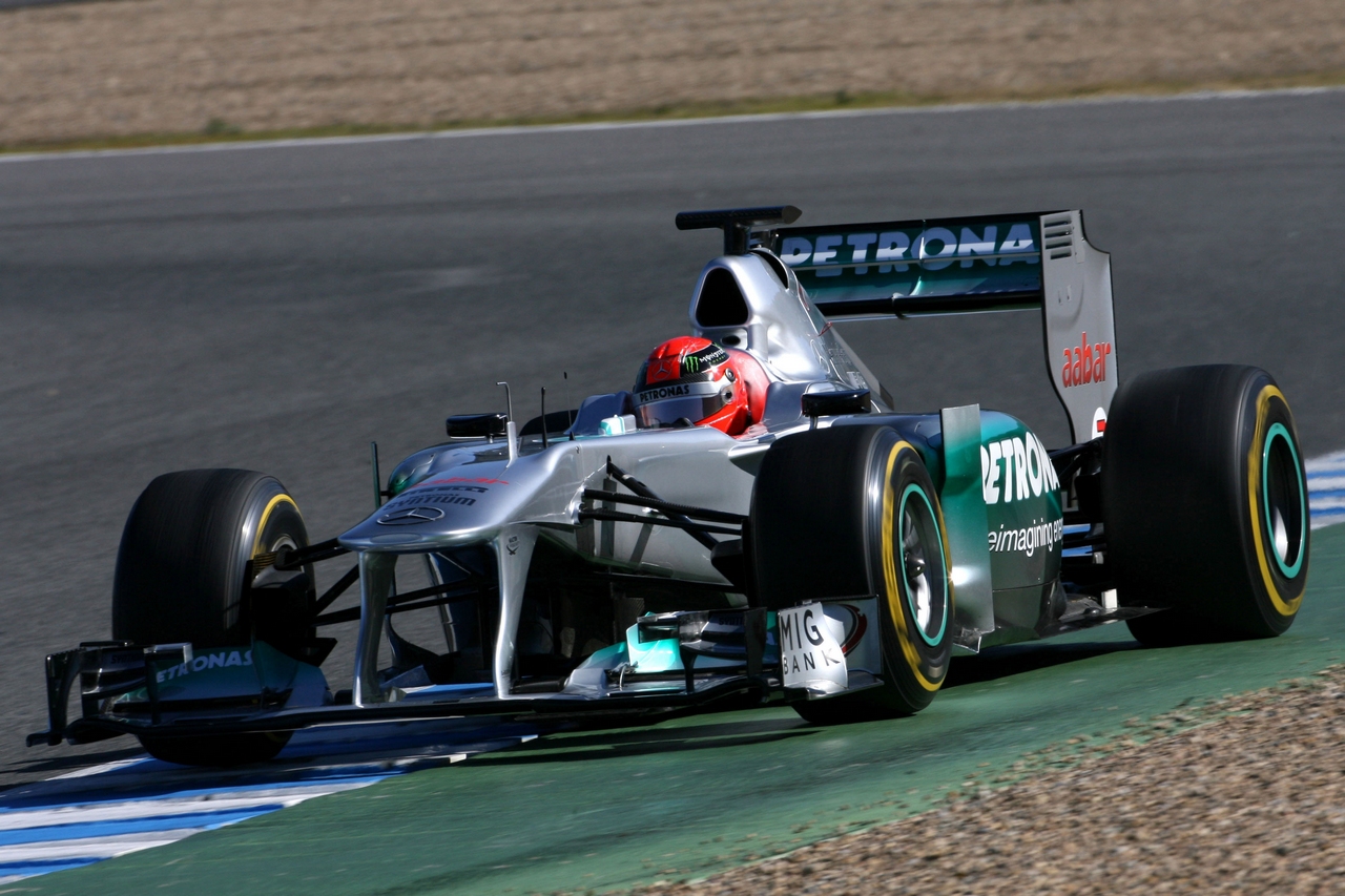 08.02.2012 Jerez, Spain,
Michael Schumacher (GER), Mercedes GP   - Formula 1 Testing, day 1 - Formula 1 World Championship 