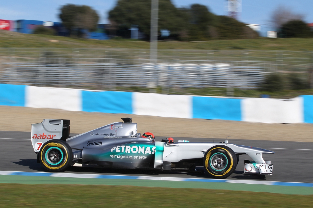 07.02.2012 Jerez, Spain,
Michael Schumacher (GER), Mercedes GP Petronas F1 Team   - Formula 1 Testing, day 1 - Formula 1 World Championship 