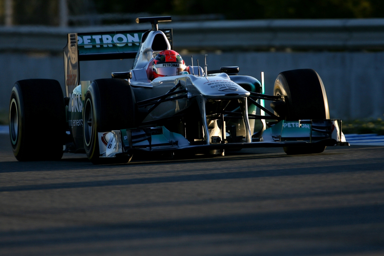 08.02.2012 Jerez, Spain,
Michael Schumacher (GER), Mercedes GP   - Formula 1 Testing, day 1 - Formula 1 World Championship 