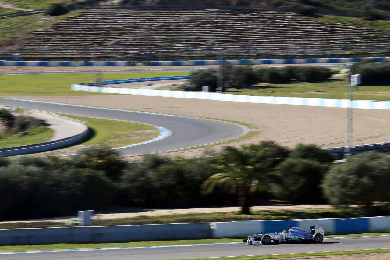 Nico Rosberg (GER) has the first run in the Mercedes AMG F1 W04 
