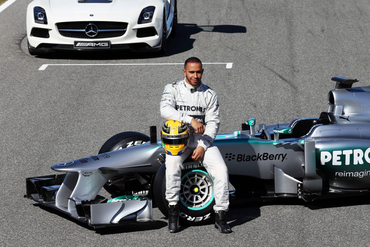 Lewis Hamilton (GBR) Mercedes AMG F1 with the new Mercedes AMG F1 W04.
