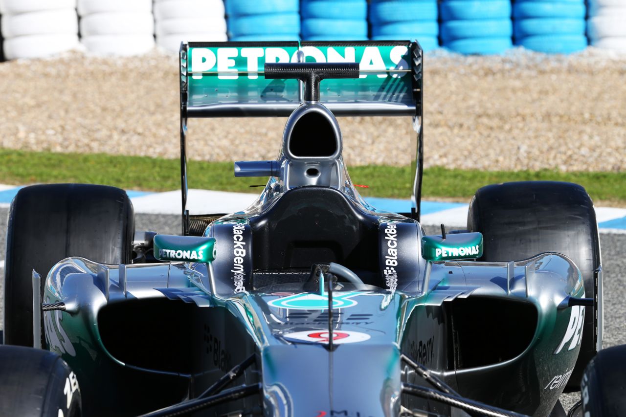 The new Mercedes AMG F1 W04 cockpit detail.
