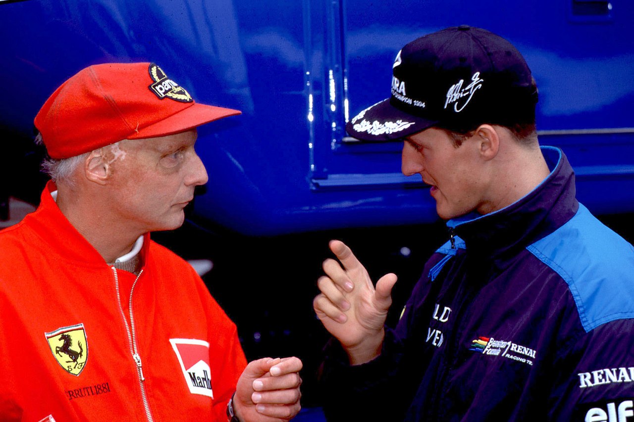 84670: (/PHOTO4) 2006-09-06 Varie -  - Michael Schumacher story - portrait michael schumacher (ger) con niki lauda
