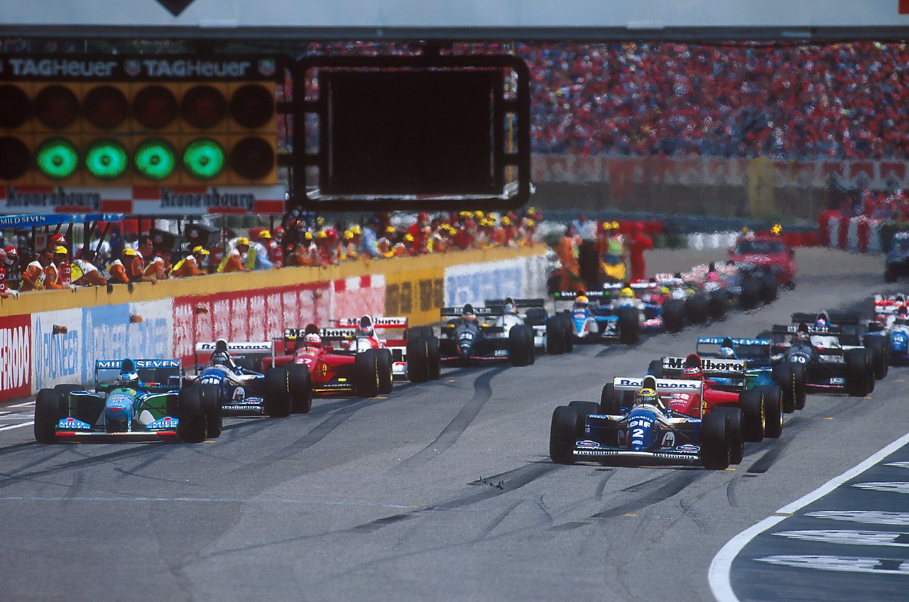 Fia Formula One Word Championship - GP F1 Imola (I Ayrton Senna (bra) Williams FW16 Renault leads Michael Schumacher (ger) Benetton B194 Ford